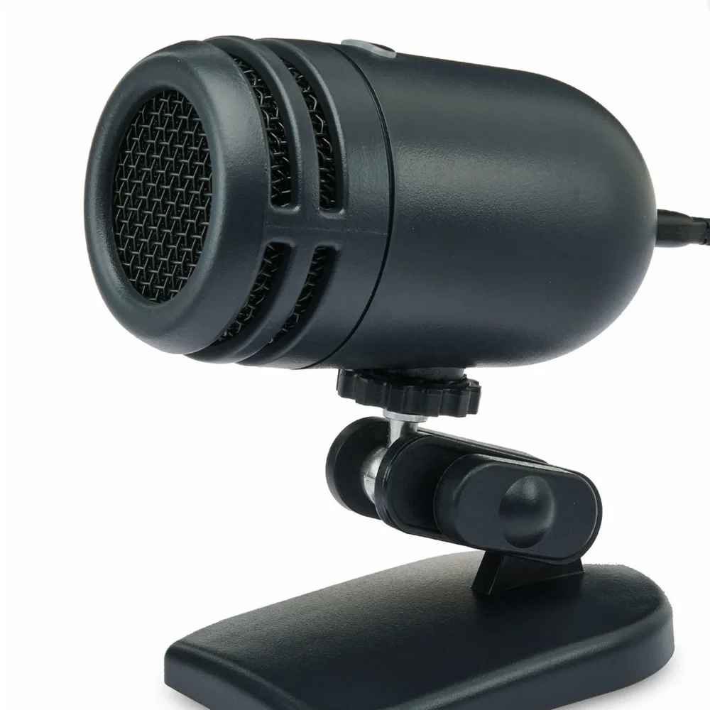 Premium Black USB Microphone for Professional Recording Podcasts